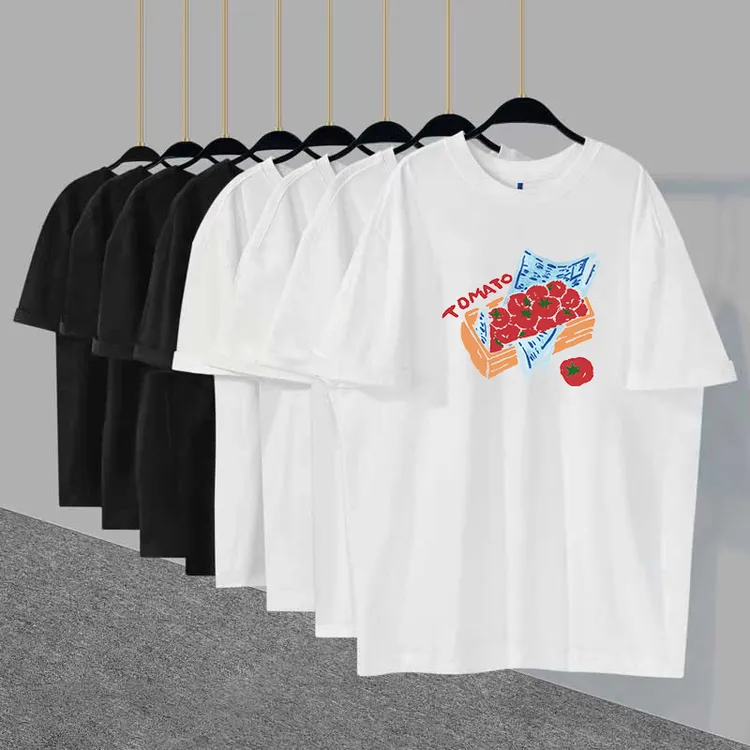 短袖常规款常规标准印花圆领T恤打底衫潮流百搭休闲ins韩版