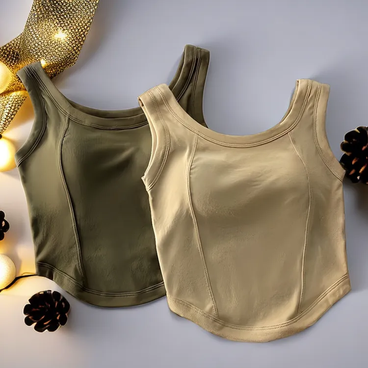 打底圆领背心女带胸垫一体吊带可内搭外穿新款潮辣妹网红紧身美背