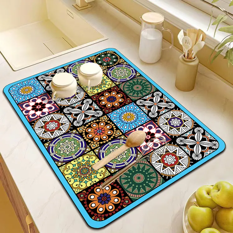家用台面沥水垫高颜值吸水洗碗盘碗筷洗手台吧台餐桌桌面吸水垫