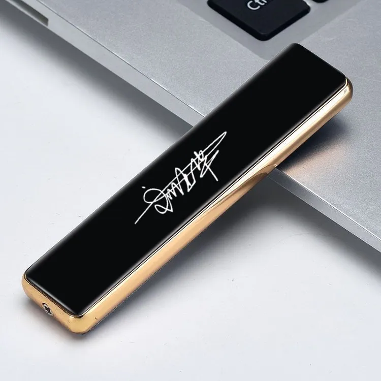 网红高颜值定制diy签名USB创意打火机充电男女士防风电子点烟器潮