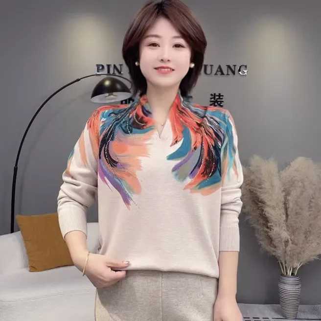 冬季新款V领百搭针织小毛衫