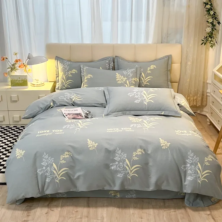 2025新款加厚全棉四件套纯棉磨毛轻奢简约柔软亲肤透气床上四件套