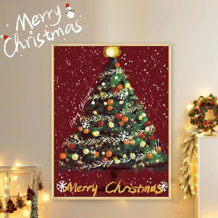 2024新款diy钻石画满钻圣诞节手工治愈解压有框装饰画