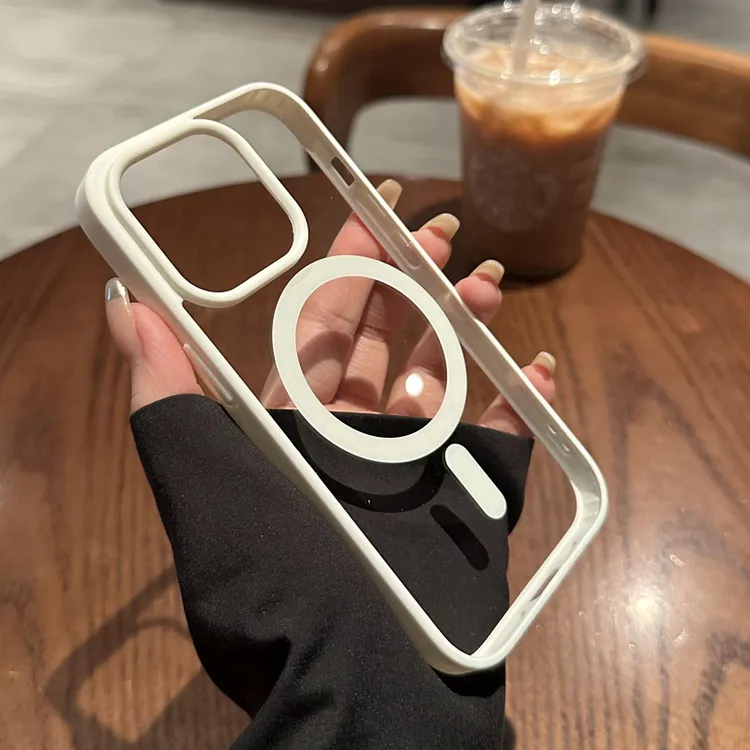 飞虎胜【简约高级】透明Magsafe磁吸无线充电适用iphone17/16手机壳