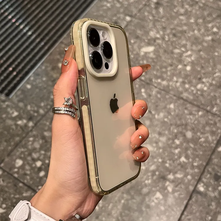 飞虎胜高级感简约透明适用苹果15手机壳iPhone16/14Promax/13防摔