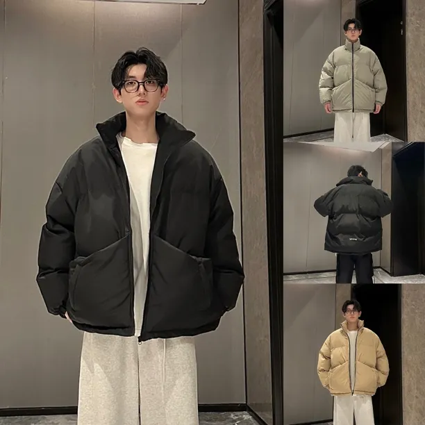 HN潮牌-冬季新款大口袋设计棉服男女同款宽松百搭情侣保暖上衣