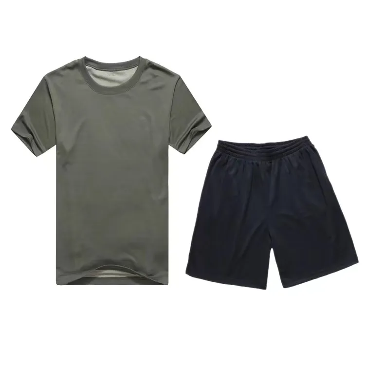 透气速干正品体能训练服 单向导湿T恤 圆领短袖运动套装 不起毛球