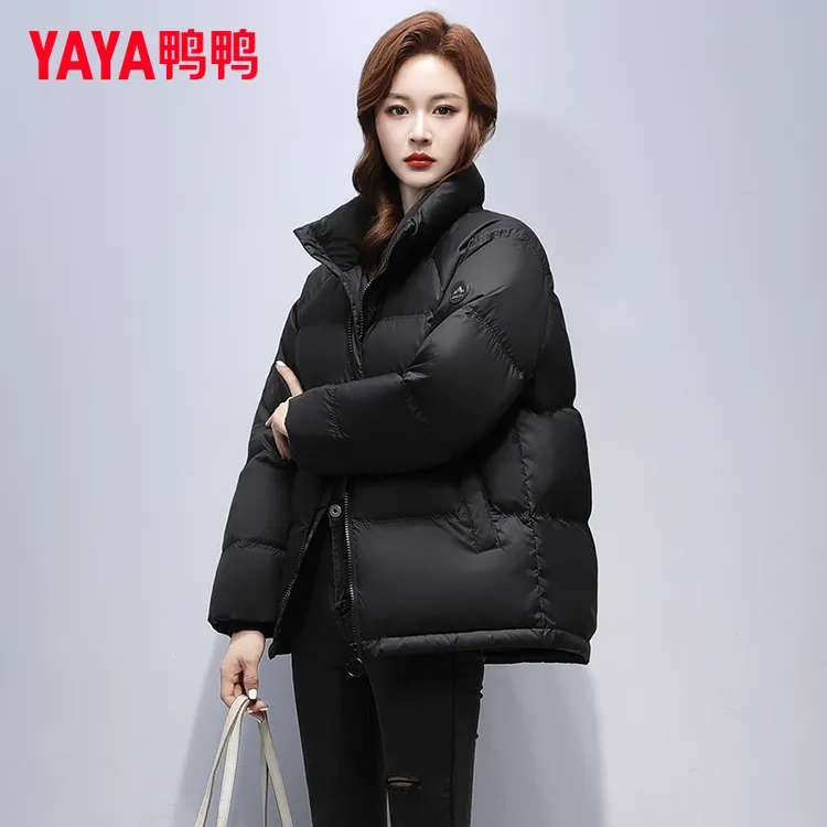 鸭鸭正品爆款羽绒服冬女短款2024新款时尚百搭高级保暖面包服外套