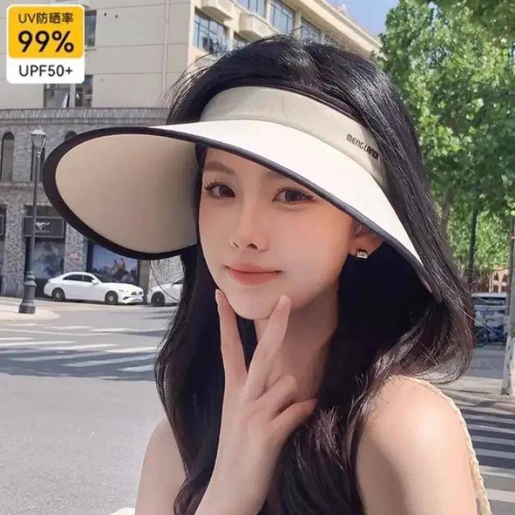 2024升级新款加大帽檐双面冰丝防晒帽