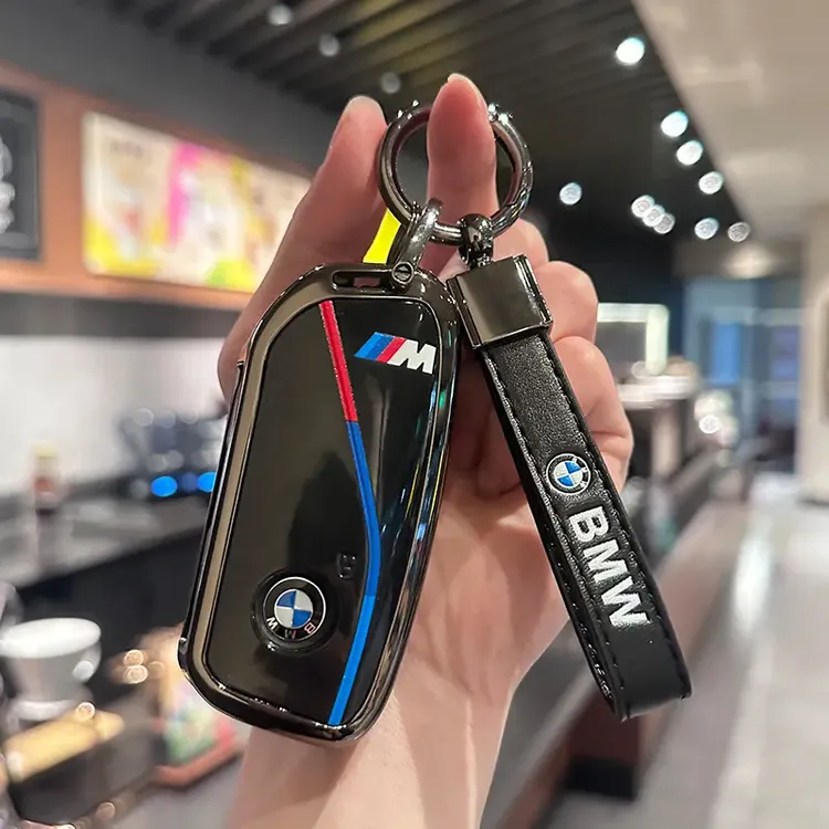 24款宝马钥匙套新X1/X5/X6/X7/i7/ix/XM新款5系7系车合金扣壳包