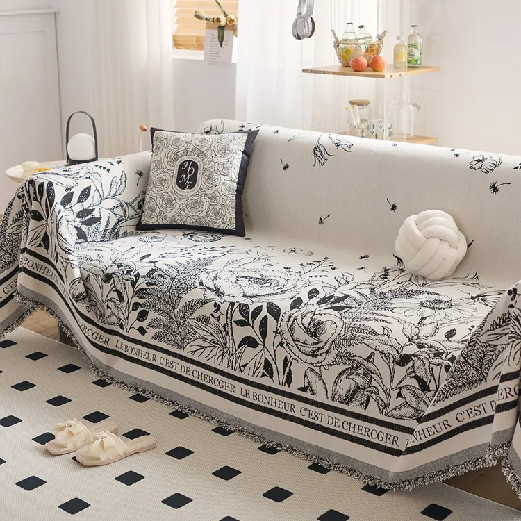 雪尼尔沙发巾盖布多功能四季通用2025款沙发垫套罩防滑盖毯防猫抓