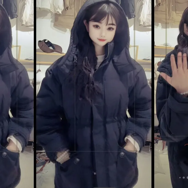 潮流百搭冬季羽绒棉服外套简约时尚女装