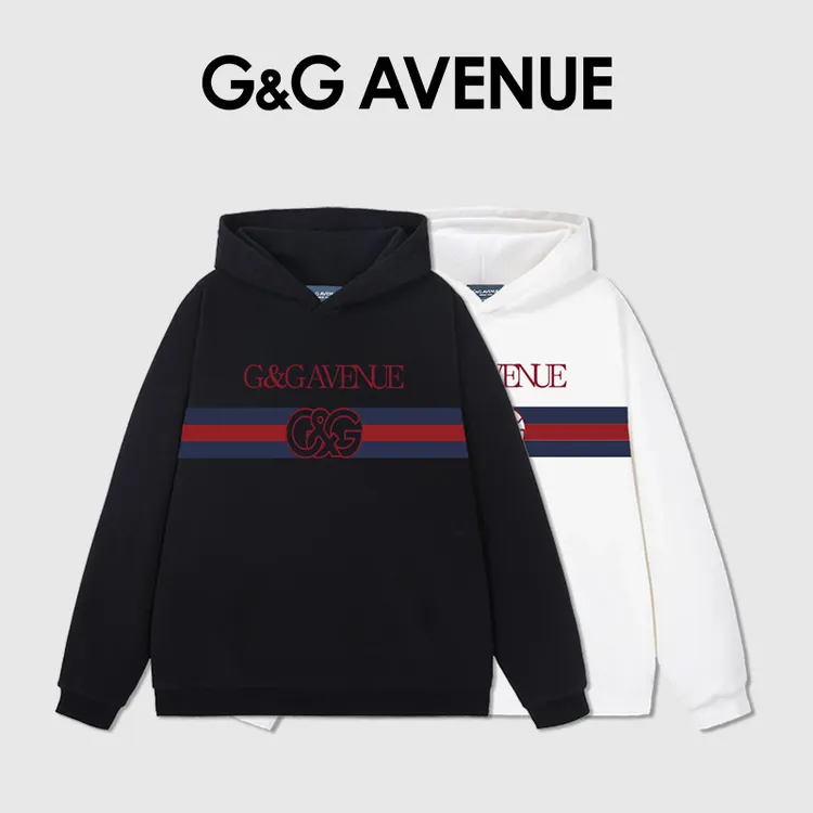 法国G&G AVENUE轻奢潮牌连帽卫衣春秋休闲男女同款上衣-GW2424010