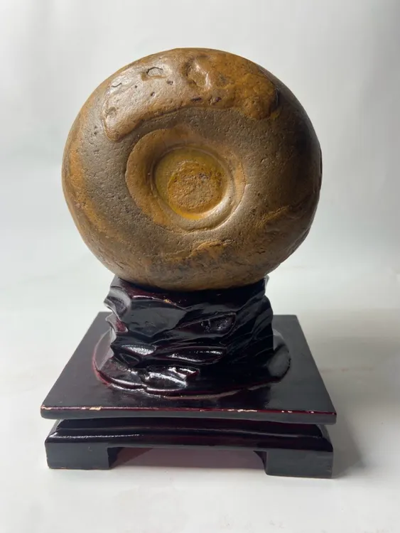 天然古盘石《天眼》家具办公摆件
