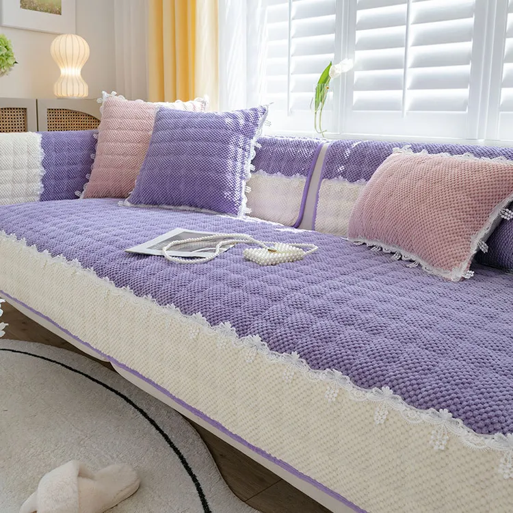 灯芯绒四季通用布艺沙发垫防滑坐垫北欧2024新款加厚靠背巾全盖布