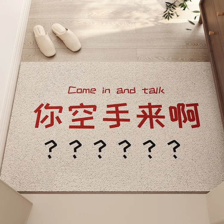 丝圈大门口蹭泥防滑脚垫入户门耐脏除尘玄关进门家用地垫搞怪创意