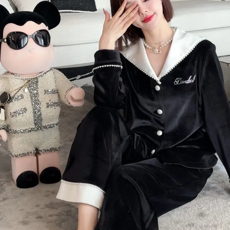 【粉丝专享】睡衣女士长袖高级感休闲可外穿家居服套装L9136