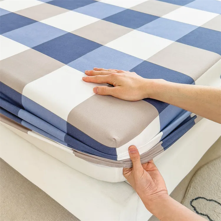 水洗磨毛床笠单件纯色床罩薄款席梦思套床单床套罩单人榻榻米床笠商品图