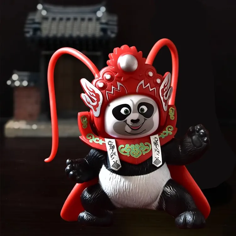 川剧熊猫变脸儿童创意玩具翻脸玩偶中国风脸谱娃娃摆件小礼物礼品