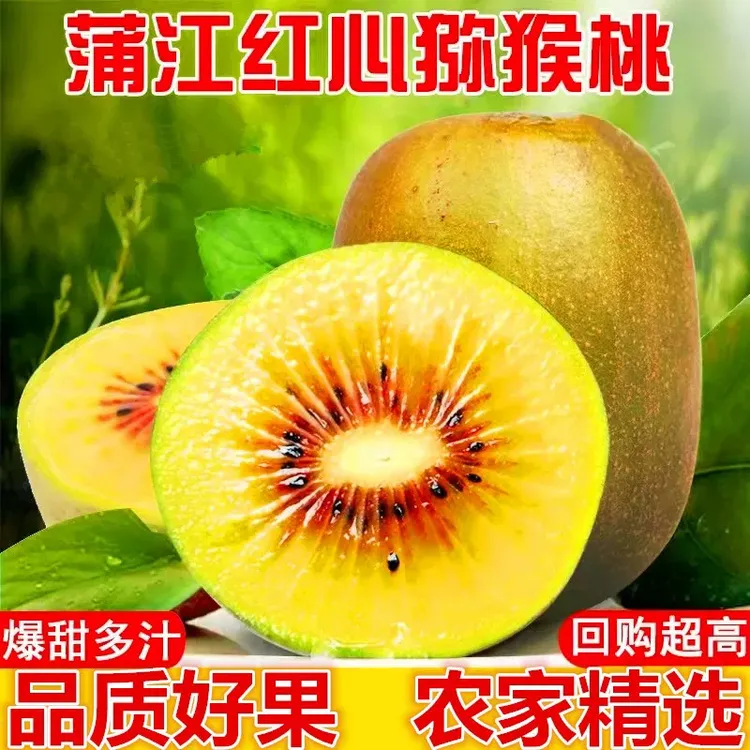 【果本宜】正宗四川蒲江应季红心猕猴桃精品大果20个礼品装商超货