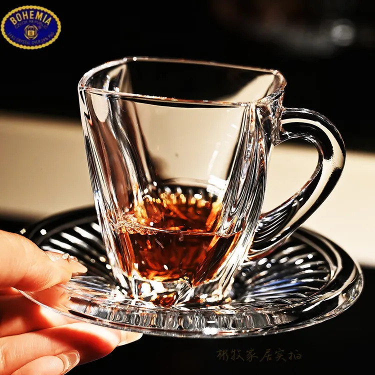 捷克BOHEMIA进口家用轻奢高档高颜值热饮咖啡杯茶杯热水杯欧式