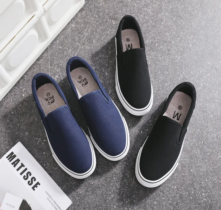 帆布鞋男款黑色软底春夏平底低帮老北京布休闲男士健步百搭工作鞋