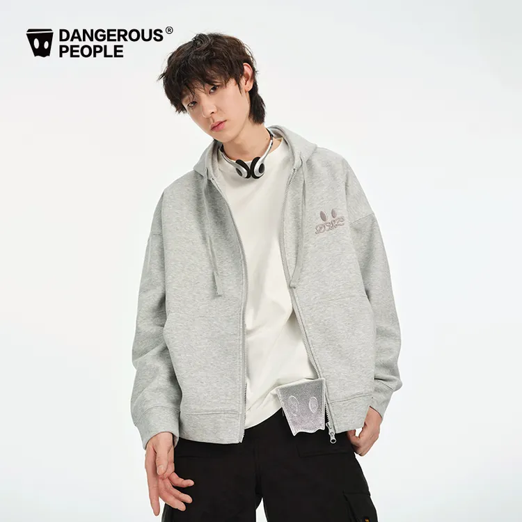 Dangerouspeople薛之谦dsp宽松小眼睛百搭潮酷空气层连帽开衫卫衣
