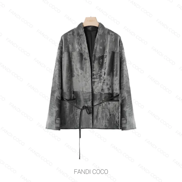 FANDI COCO “露珠” 100胎羊皮毛一体至顶等级象羔外套 U23091