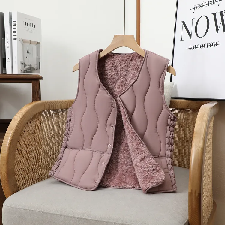 2025新款加绒加厚棉马甲女爆款秋冬保暖贴身坎肩内穿打底背心内胆