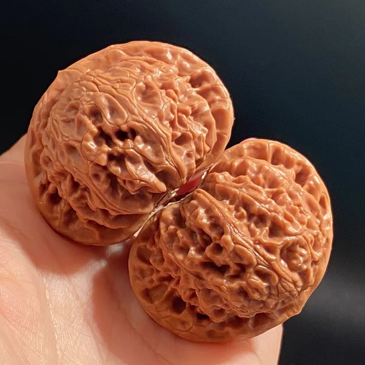 文玩饱满宫灯狮子头圆润好盘易上色狮子头大肚宫灯原树果子核桃