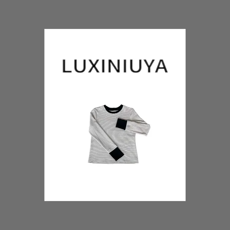 【LUXINIUYA】条纹套头 2024百搭时尚 简约版 #CX2012