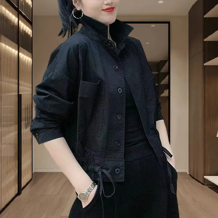 宽松气质显瘦短款外套女士2025春秋新款百搭开衫上衣洋气时尚女装