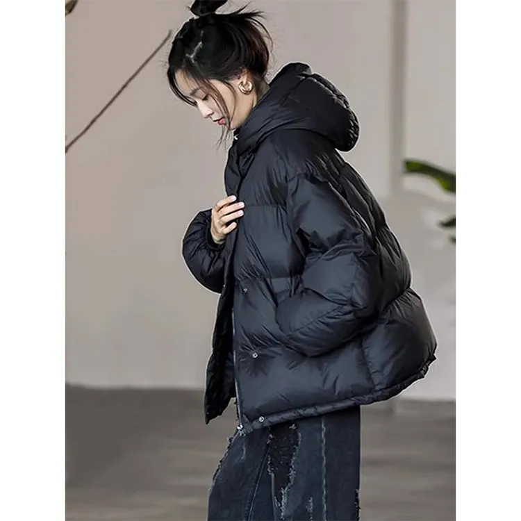 2025冬季新款加厚短款棉服女士宽松连帽休闲棉衣百搭小个子面包服