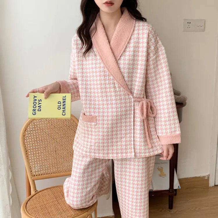 200斤月子服加肥加产后空气棉秋冬季孕妇哺乳睡衣怀孕期家居服