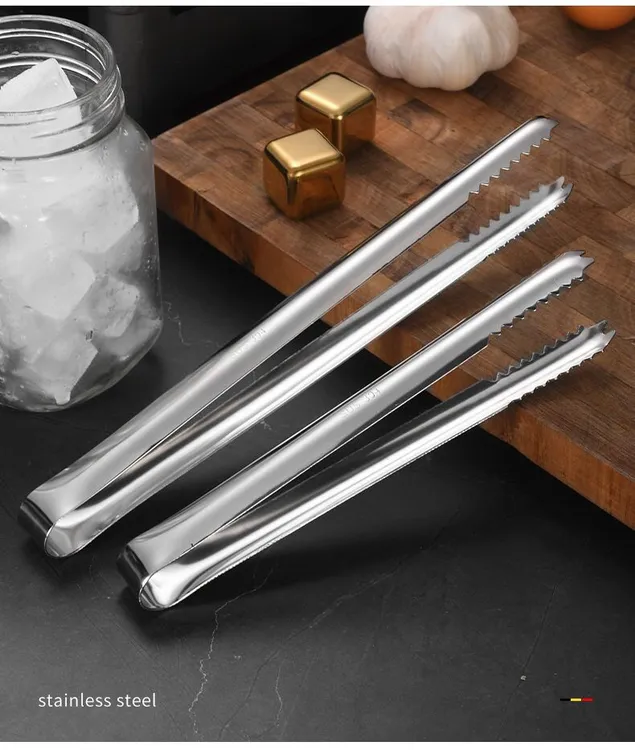 304不锈钢酒吧冰夹厨房商用水果公筷菜夹韩式食品烤肉烧烤夹香菜