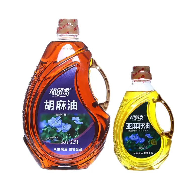 【熟制小榨】胡麻油2.5L+亚麻籽油1L 胡麻油/亚麻籽油 炒菜食用