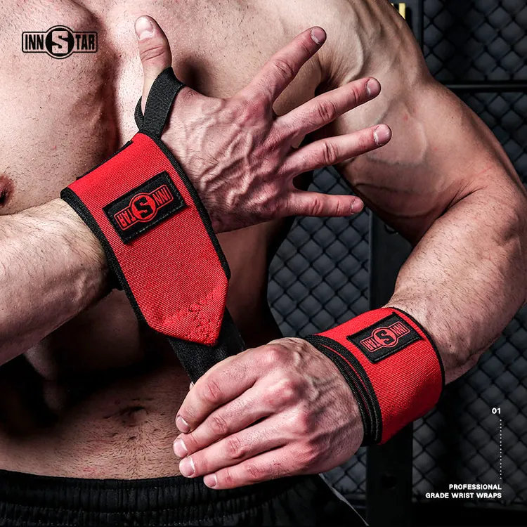 innstar力量举健身护腕护具缠绕手腕卧推防扭健身护腕健身