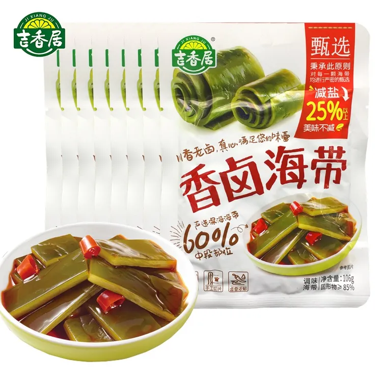 吉香居香卤海带清脆双笋四川泡菜开袋即食下饭菜微辣莴笋