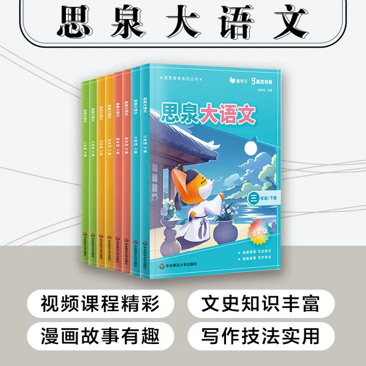 思泉大语文 3~6年级 高思教育 小学语文课本教辅  赠视频课程