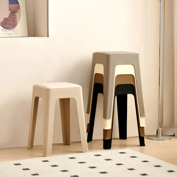 2张包邮加厚高密度软包座面舒服家用凳子可摞放收纳品质餐桌凳子