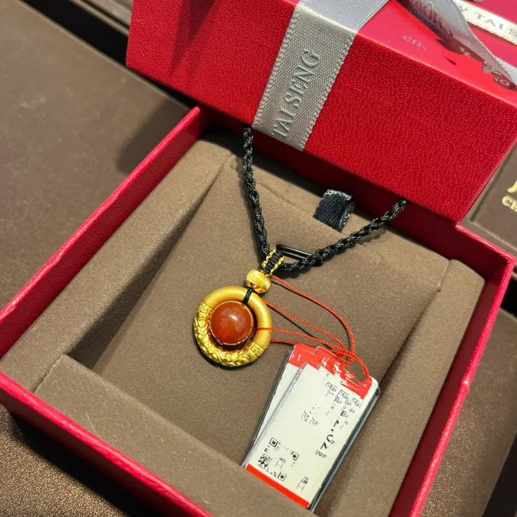 合金吊坠 666平安扣乾坤圈红豆百搭项链吊坠手编项链绳时尚气质