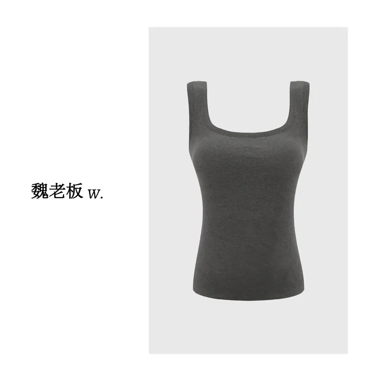 W.Diva【舒适地带】加厚保暖修身品质自带杯垫一体美背0T0611390