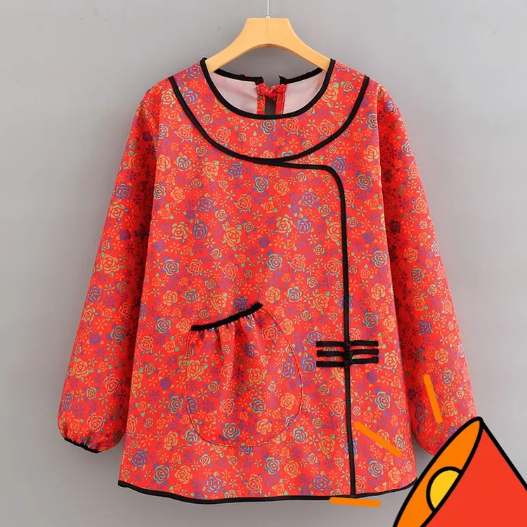 帆布罩衣时尚厨房做饭防污透气家用耐磨工作服上一件装两件装围裙