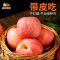 西域美农陕西早熟红富士苹果4.5/8.5斤装 新鲜脆甜 顺丰包邮