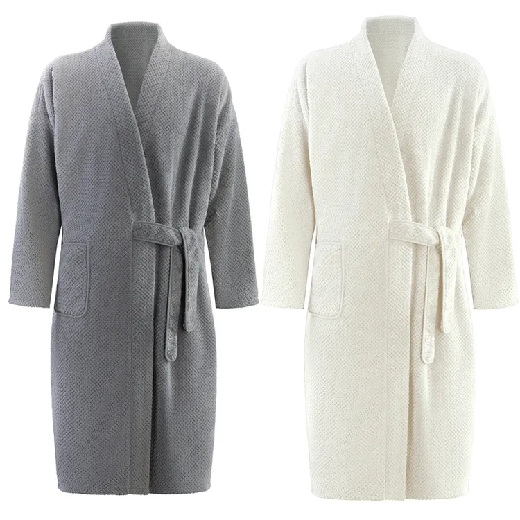 男女同款浴袍睡袍2023新款比全棉纯棉吸水家用浴巾情侣长袖厚睡衣