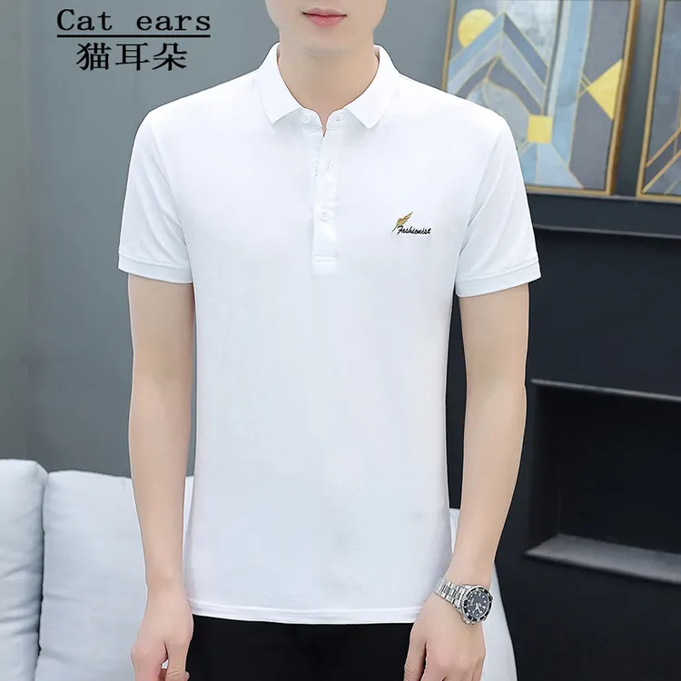 polo衫男款夏季高档新款男士休闲商务翻领刺绣短袖T恤潮流男上衣