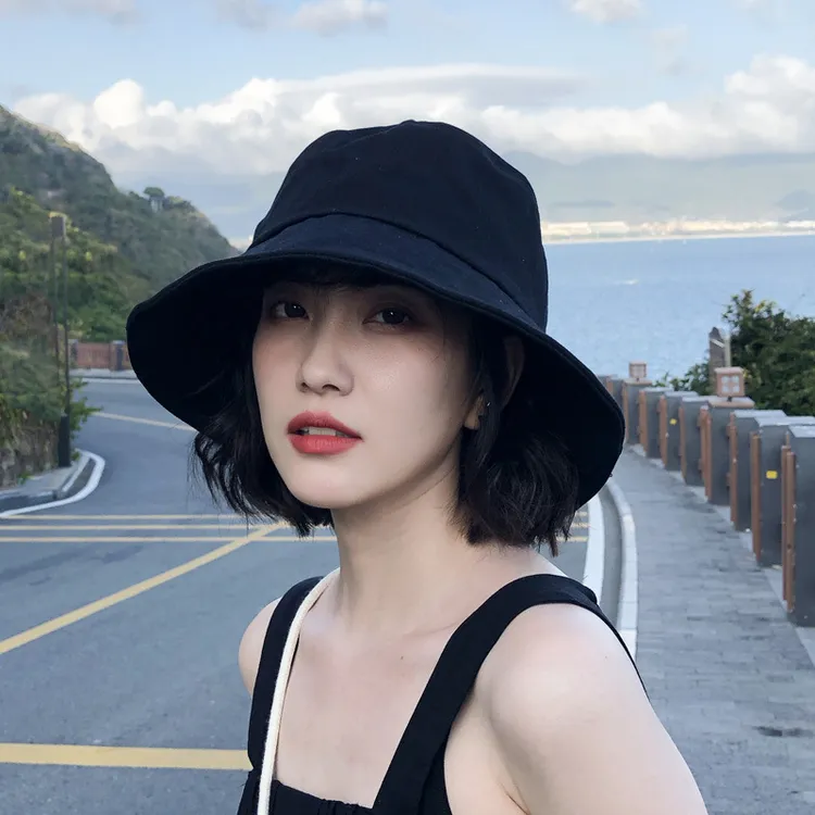 网红爆款夏天渔夫帽女春夏ins百搭帽日系防晒遮阳帽子日系休闲帽