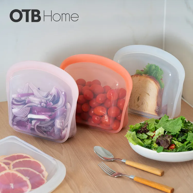 OTB铂金硅胶保鲜袋密封食品级冰箱冷冻收纳袋厨房分装储物袋家用