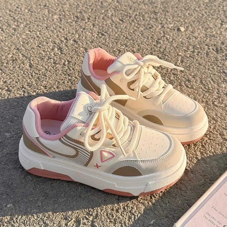 小香风鞋子女小白鞋厚底鞋2024春季新款帆布鞋小众春夏运动休闲鞋