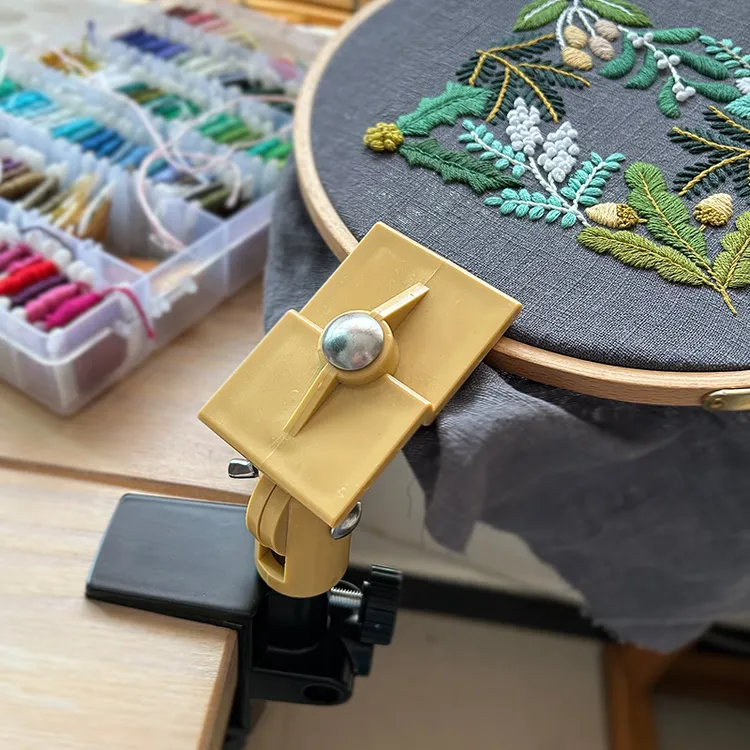 刺绣绣绷多用途夹子桌边绣架多角度多方向便携刺绣固定器桌边绣夹